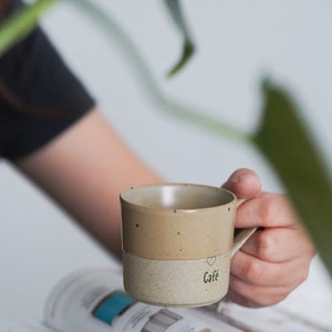 Nombre personalizado Juego de tazas de espresso de cerámica, taza de espresso de cerámica grabada, taza personalizada, ideas de regalos personalizados Regalos del Día de las Madres para mamá imagen 9