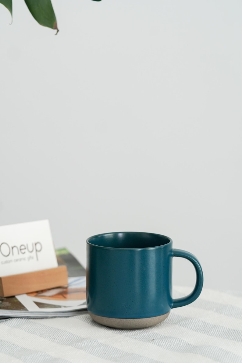 Pine Tree Pottery Mug, Christmas Tree Mug Gift for Family, Rustic Mug Tree Sketch Mug Christmas Gifts, Aesthetic MInimalist Mug for Her ZT image 8