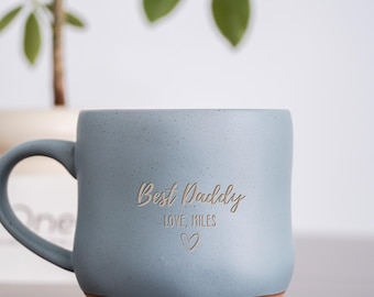 Personalized Daddy Mug, Engraved your text Pottery mug, Father’s Day Gift for New Dad Grandpa Christmas Gift for Him, Uncle Birthday Gift PD