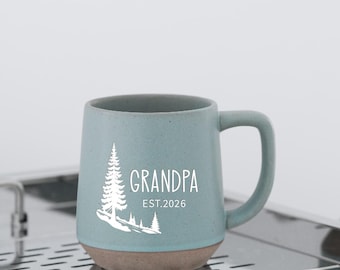 Personalized Pine Tree Mug Grandpa Gift, Custom Papa Mug New Grandpa Coffee Mug, Engraved Gift for Family, OPA Gift Fathers Day Gift Idea JD