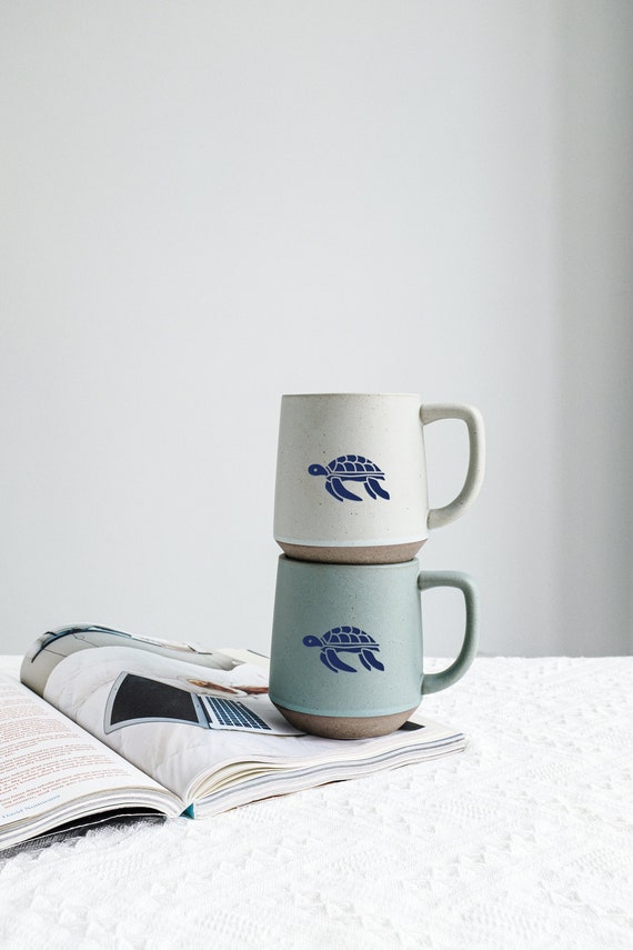 Sea Turtle Mug, Turtle Ceramic Mug, Turtle Coffee Mug, Engraved Gift for Turtle Lover Gift Ideas, Sea Lover, Ocean Lover Gift for Him JD