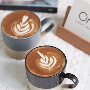 Tasse à expresso en céramique avec nom personnalisé, tasse à expresso en poterie gravée, tasse personnalisée, idées cadeaux personnalisées cadeaux fête des mères pour maman NS