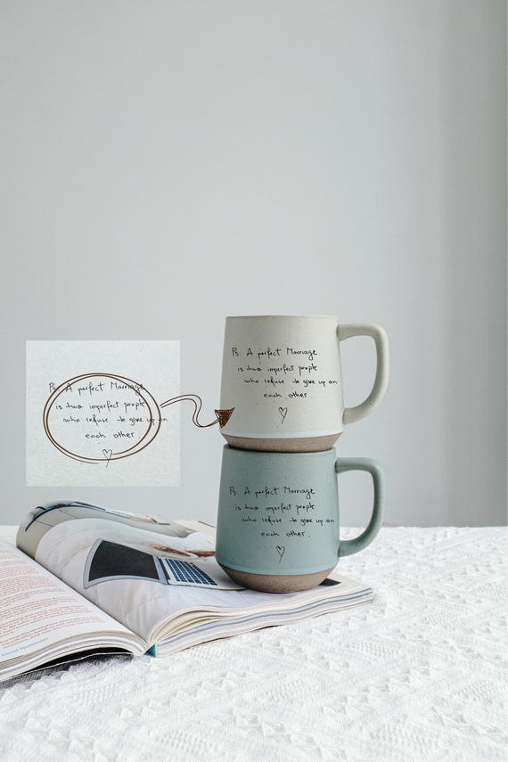 Custom Mug Actual Handwriting Ceramic Mug,Personalized Mug Loved Ones Handwriting,Thankgiving Gifts for Mothers Day Gift Christmas Gifts JD