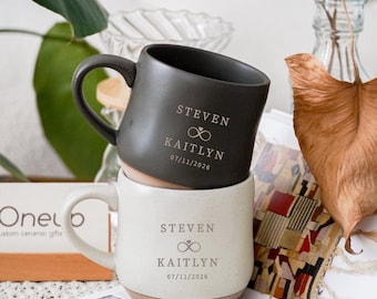 Wedding anniversary Engraved Mug gifts, 9th Anniversary gifts for husband , birthday gifts for Him, Valentine's Day Mr and Mrs mug set   PD