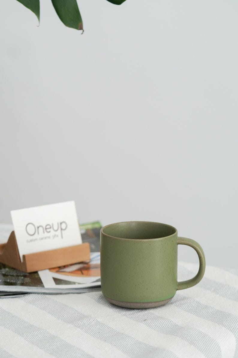 Pine Tree Pottery Mug, Christmas Tree Mug Gift for Family, Rustic Mug Tree Sketch Mug Christmas Gifts, Aesthetic MInimalist Mug for Her ZT image 7