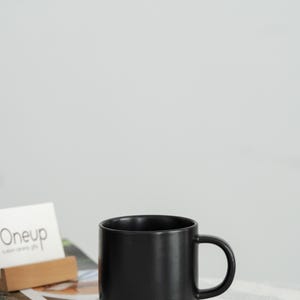 Pine Tree Pottery Mug, Christmas Tree Mug Gift for Family, Rustic Mug Tree Sketch Mug Christmas Gifts, Aesthetic MInimalist Mug for Her ZT image 5
