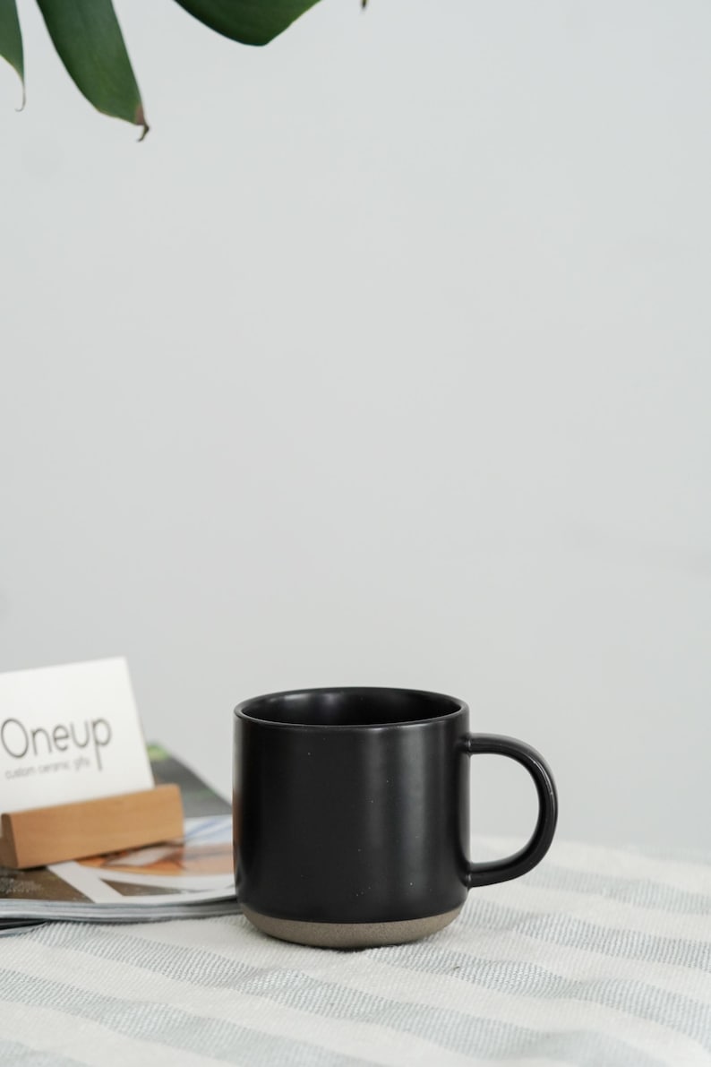 Pine Tree Pottery Mug, Christmas Tree Mug Gift for Family, Rustic Mug Tree Sketch Mug Christmas Gifts, Aesthetic MInimalist Mug for Her ZT image 5