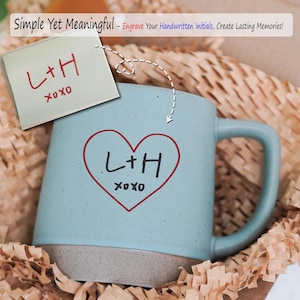 Custom Mug Actual Handwriting Ceramic Mug, Personalized Mug with Your handwriting, Valentines Day Gift Ideas, Gifts for Her,Gift for Him JD