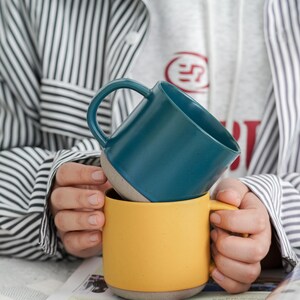 Mama Papa Bear Mugs, Mama Bear Mug for Mothers Day Gifts, Papa Bear Coffee Mug, Large Pottery Mug, Engraved Gift Ideas, Baby Shower Gift ZT image 3