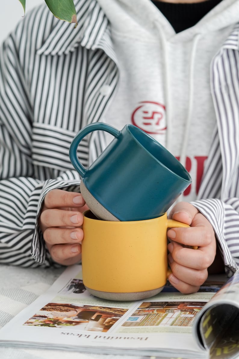 Mama Papa Bear Mugs, Mama Bear Mug for Mothers Day Gifts, Papa Bear Coffee Mug, Large Pottery Mug, Engraved Gift Ideas, Baby Shower Gift ZT image 3