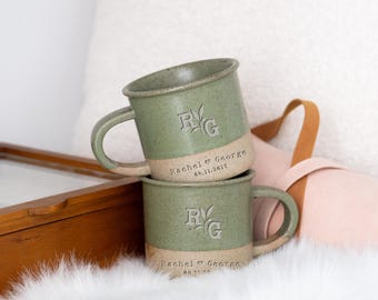 Personalized Engraved Pottery Coffee Mug 9th Anniversary Gifts for Husband,Custom Gifts for Couple,Tin Anniversary Gift From wife BJ
