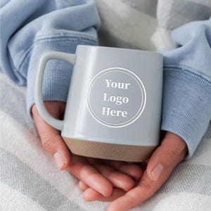 Custom Mug Logo Coffee Mug Personalized Gift, Personalized Mug Pottery Mug Company Mug Engraved Logo Mug, Employee Appreciation Gifts JD