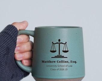 Personalized Law School Graduation Gift, Personalized Law School Graduation Gift, Custom Lawyer Coffee Mug, Paralegal Appreciation Gift JD