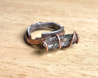 Rutilated Quartz Silver Ring