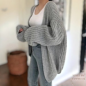 Womens Vintage Knitted Loose Cardigan - Elegant Womens Fashion