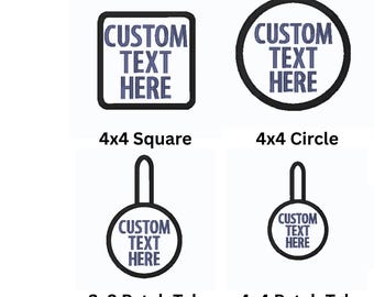 Solo per ordini di gilet esistenti - Patch aggiuntiva con gancio e passante con testo personalizzato