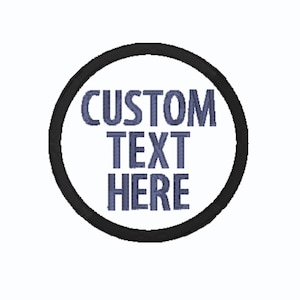 Custom Hook & Loop Patch - 4x4 in Circle Patch – Custom Text – Hook and Loop Removable Patches – Matching Thread and Colors - Dog Vest