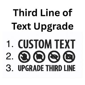Third Line of Text Upgrade - Custom Vest  - Compatible with Purchase of Canvas or Mesh Vest - For Existing Vest Orders