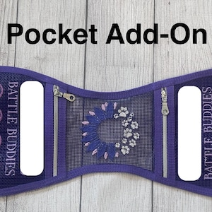 Pocket Add-On - Custom Vest  - Compatible with Purchase of Canvas or Mesh Vest - For Existing Vest Orders