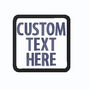 Custom Hook & Loop Patch - 4x4 in – Custom Text – Hook and Loop Removable Patches – Matching Thread and Colors - Dog Vest