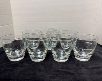 Zestaw 8 szklanek do soku/świecznika Libbey w stylu vintage o pojemności 8 uncji w stylu retro