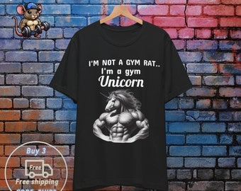 Gym Unicorn Gym Rat Pump Cover, Workout T-shirt, Unisex Tee