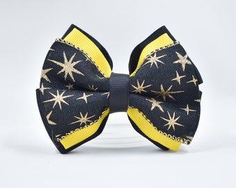 Wizard hair bow-Yellow-Hufflepuff-Hogwarts houses-wizarding world