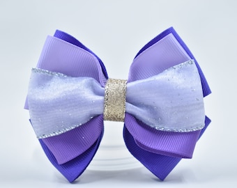 Princess hair bow-Purple