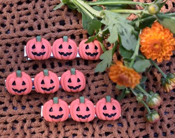 Holiday hair clip-Halloween-pumpkin