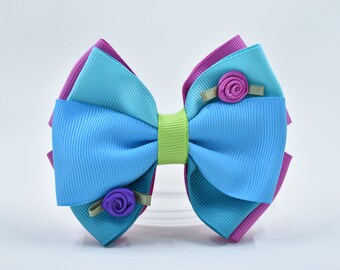 Princess hair bow-Flowers