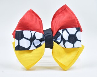 Soccer hair bow-England