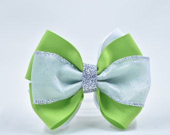 Princess hair bow-Green