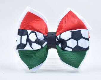 Soccer hair bow-Mexico
