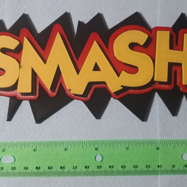 3D Printed Super Smash Bros. N64 Logo - Nintendo Fan Art Decor