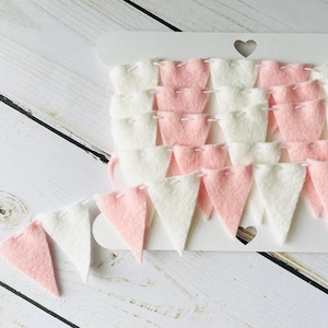 Mini Garland, Mini Bunting, Tiny Triangle Garland, Felt Mini Pennant Banner, Pastel Bunting, Mini Garland, Mini Felt Garland 5 Ft Long