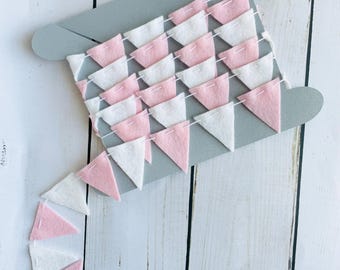 Mini Garland 6ft, Mini Bunting, Tiny Triangle Garland, Felt Mini Pennant Banner, Pastel Bunting, Letterboard, Mini Felt Garland