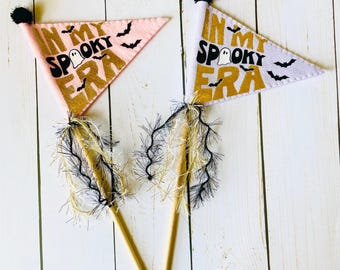 Pinkoween Felt Pennant Flag: Spooky Era Halloween Decor
