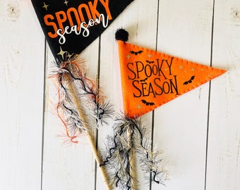 Halloween Felt Pennant, Halloween Flag, Felt Halloween Decoration, Trick or Treat Basket Filler, Spooky Season Pennant, Spooky Decor Kids