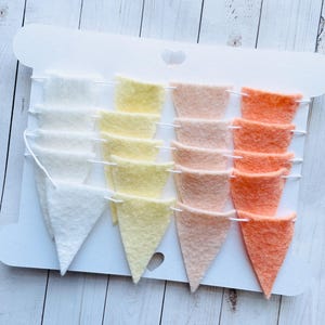 Mini Pastel Rainbow Garland, Mini Bunting, Tiny Triangle Garland, Felt Mini Pennant Banner, Pastel Bunting, Mini Garland, Mini Felt Garland