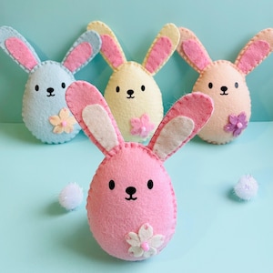 Felt Bunny– Easter Basket Fillers, Spring Decor – Felt Easter Bunny Ornament, Basket Stuffers, Easter Gift for Kids, Felt Bunny Rabbit