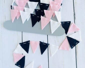Mini Garland 6ft, Mini Bunting, Tiny Triangle Garland, Felt Mini Pennant Banner, Pastel Bunting, Letterboard, Mini Felt Garland