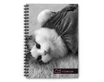 1 Cute Cat Spiral Notebook - Cute Cupcake