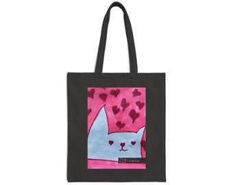 1 Cute Cat Tote Bag - Love Cat