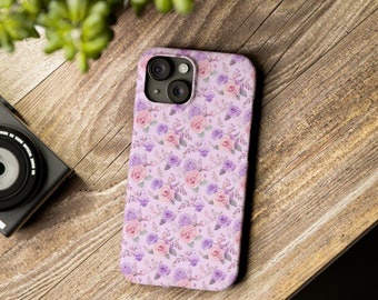 Pink Flowers Phone Case iPhone 15 pro Floral Case Beautiful Flower Phone Case iPhone 15 14 13 12 11 iPhone 7/8/12/13 for iPhone XR XS MAX