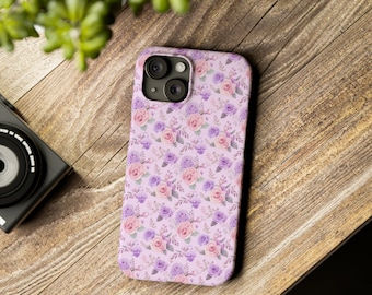 Pink Flowers Phone Case iPhone 15 pro Floral Case Beautiful Flower Phone Case iPhone 15 14 13 12 11 iPhone 7/8/12/13 for iPhone XR XS MAX