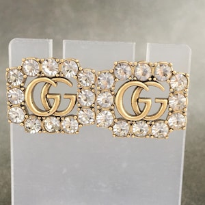 Vintage Stylish Gucci Square Diamond Earrings