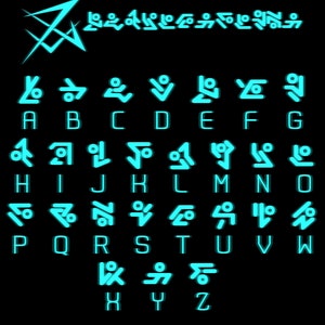 Cyberpunk Font Symbol Code Language Font TTF OTF Vector Art For Cricut Project Digital Download Tech Art Design Resource Typography