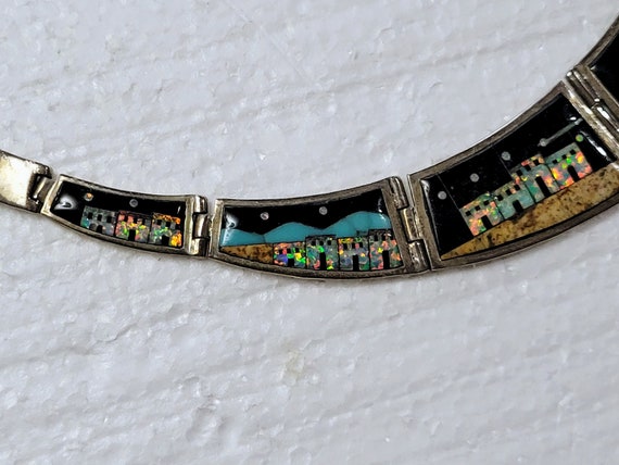 Signed Begay Starry Night Micro Inlay Collar - image 5