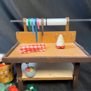 OOAK 1:12 Scale Dollhouse Miniature Handmade Vintage Sewing Room Lot