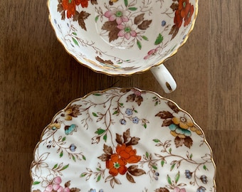 1930s Antique Radfords Bone China Tea Cup and Saucer